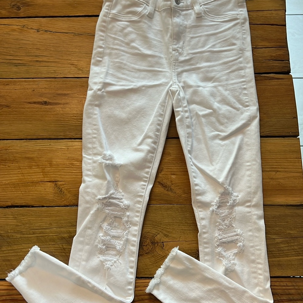 AE Next Level Stretch White Skinny Jeans Size 0